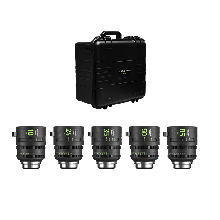 

Комплект объективов NiSi Aureus Prime Set (18/24/35/50/85mm T1.4) PL-Mount c кейсом NIC-AUREUS-5KIT-PL