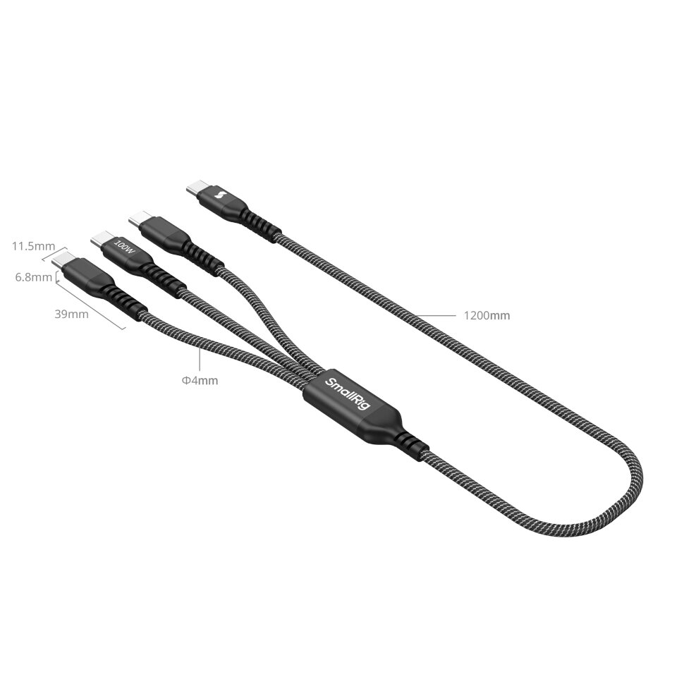 

Кабель SmallRig 3-в-1 Type-C 100Вт 5079