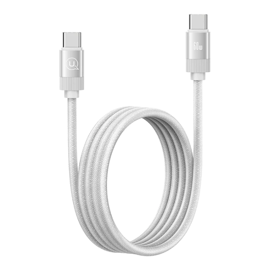 Кабель USAMS US-SJ704 Rui Magnetic 60W Type-C 1м Серебро 