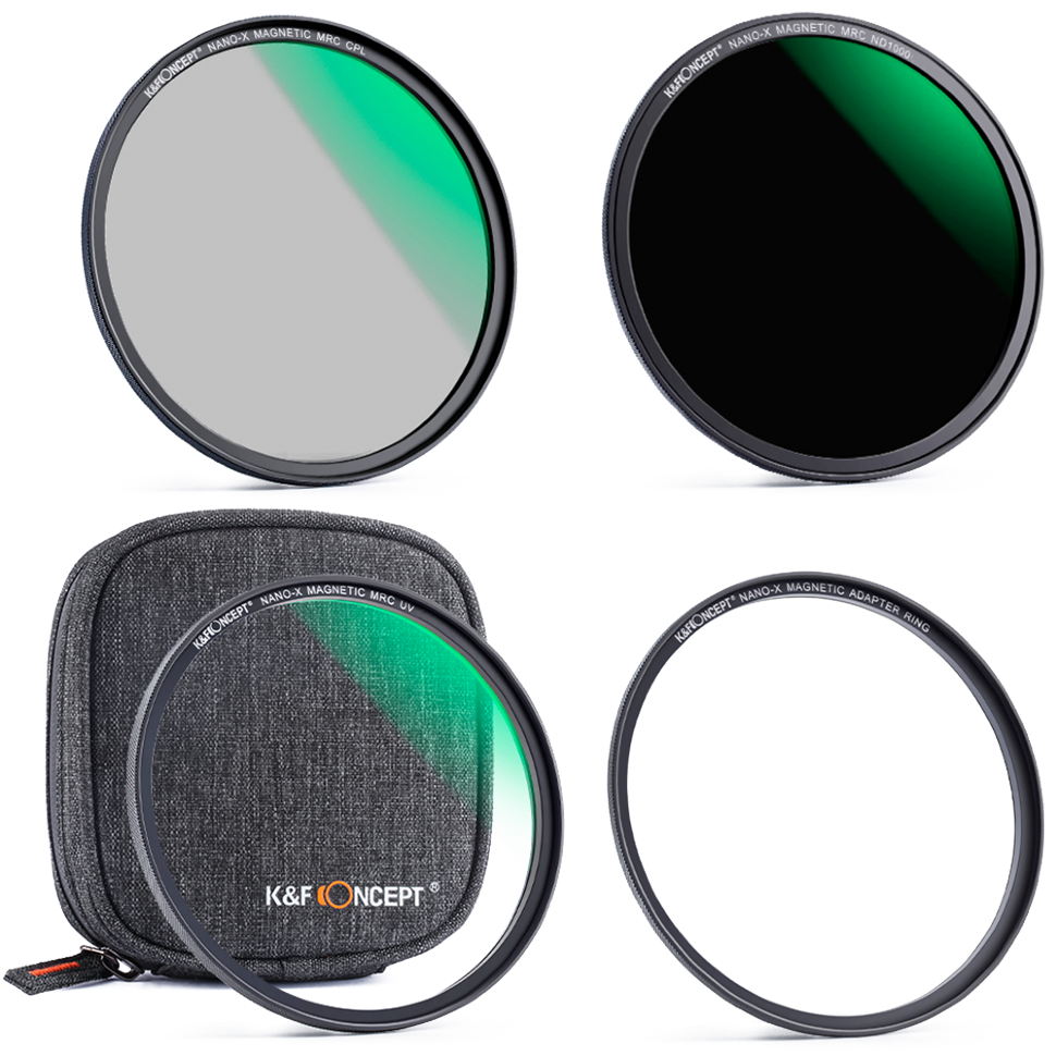Комплект светофильтров K&amp;F Concept  3 in 1 magnetic (MCUV+CPL+ND1000) 58мм 