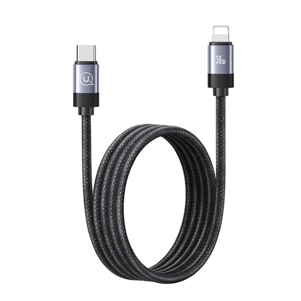 Кабель USAMS US-SJ705 30W Rui Magnetic Type-C - Lightning 1м Серый 