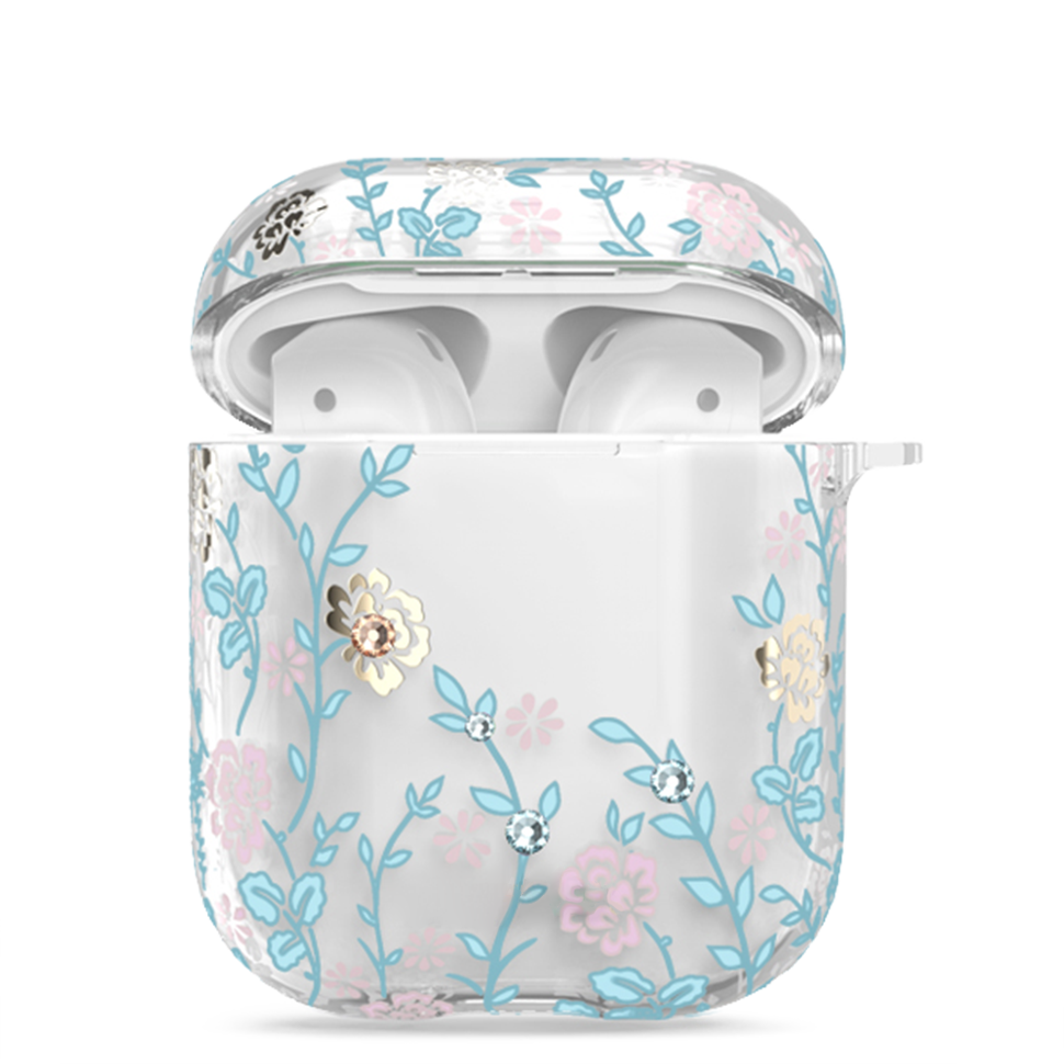 Чехол PQY Flora для Apple AirPods Синий 