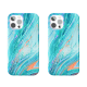 Чехол PQY Watercolour для iPhone 12 Pro Max Зелёный и Розовый - Изображение 166900