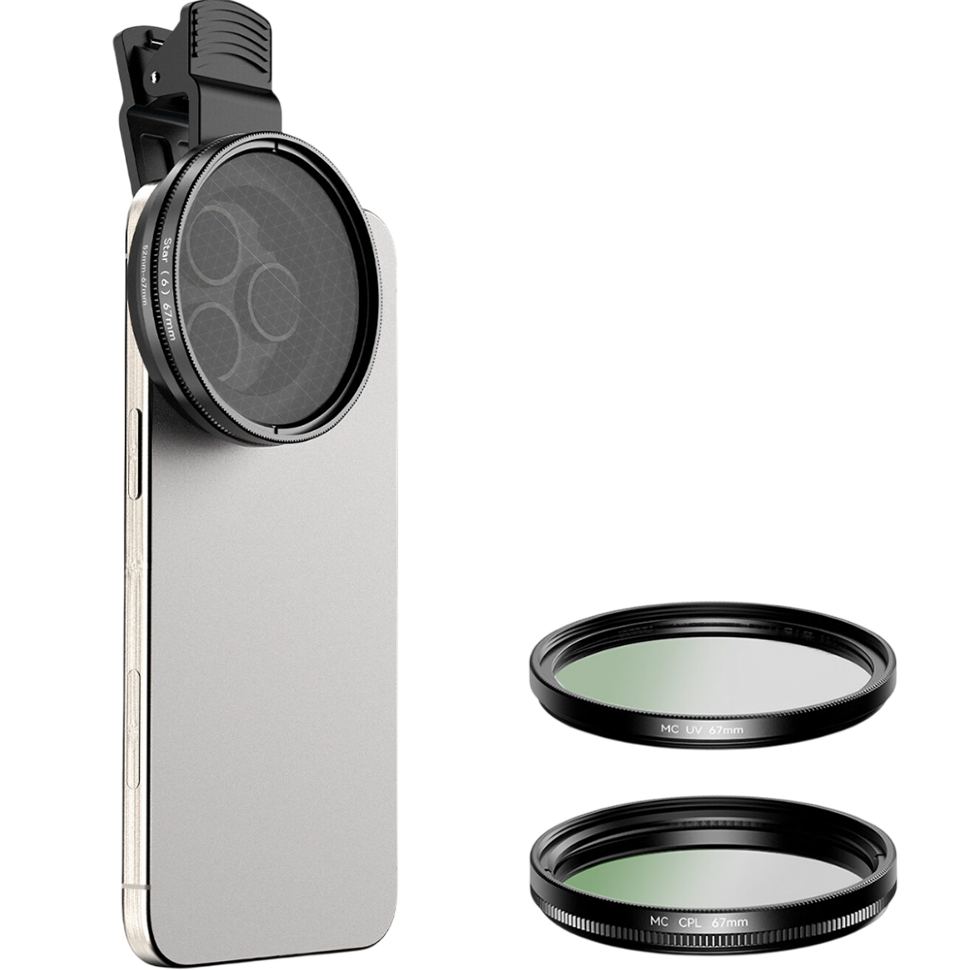 Комплект светофильтров Apexel FL3S 3-в-1 для смартфона (67мм) 