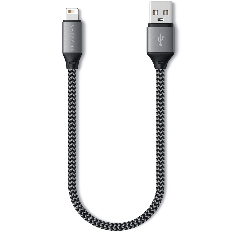 Кабель Satechi USB - Lightning 25см Серый 