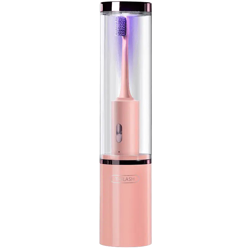 Электрическая зубная щетка со стерилизатором T-Flash UV Sterilization Toothbrush Розовая 