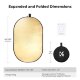 Комплект отражателей K&F Concept 5-in-1 Oval Foldable Reflector 100x150см - Изображение 256242