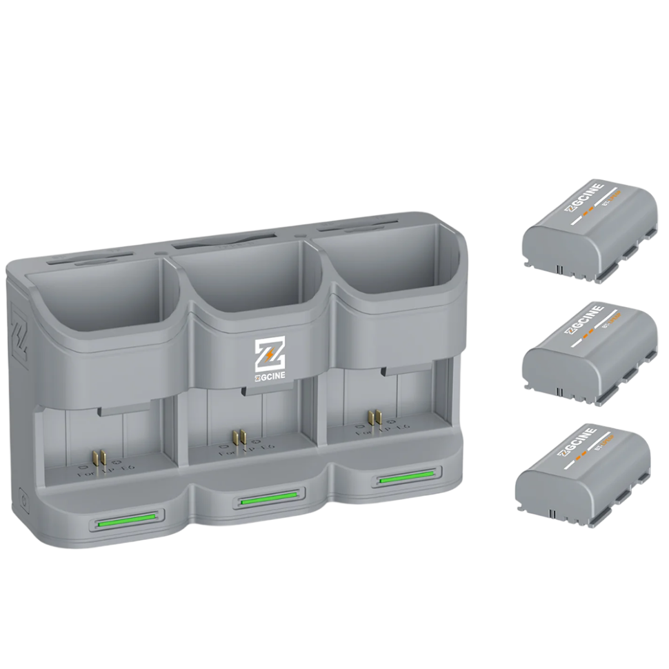 3 аккумулятора LP-E6P + зарядный кейс ZGCine PC3 