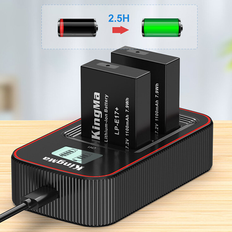 Аккумулятор KingMa LP-E17+ 1100mAh