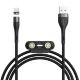 Кабель Baseus Zinc Magnetic USB - Micro USB+Lightning+Type-C 5А 1м Серый+Черный - Изображение 146457