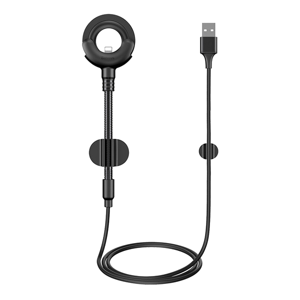 Кабель-держатель Baseus Car Mount USB Cable Lightning to USB Черный 