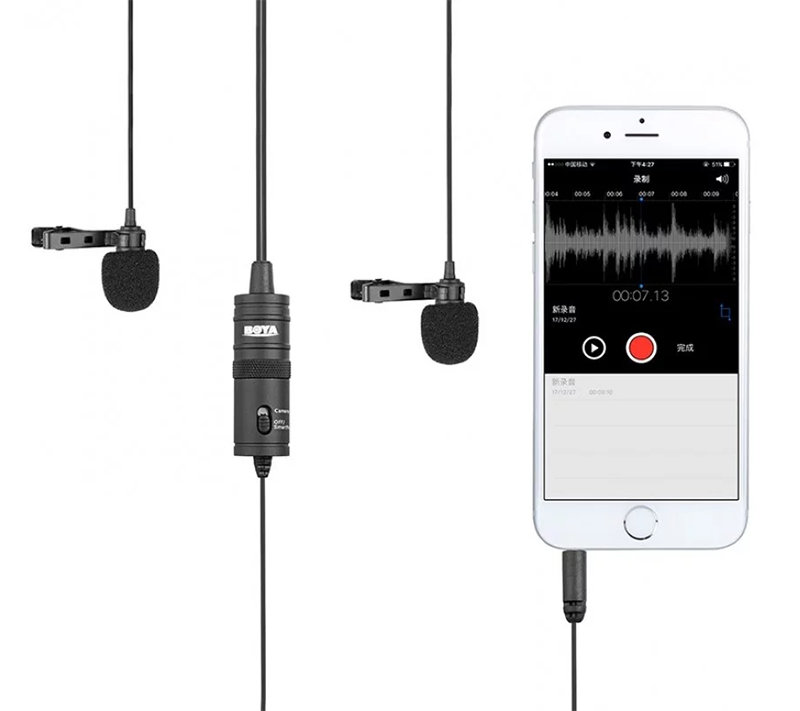 Микрофон петличный двойной BOYA BY-M1DM Стерео