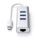 Хаб Satechi Type-C 2-IN-1 USB HUB With Ethernet Серебро - Изображение 202126