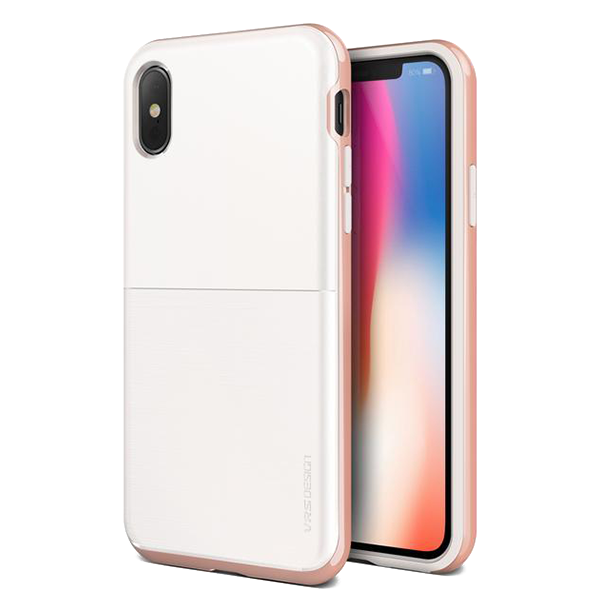 Чехол VRS Design High Pro Shield для iPhone X White/Rose Gold 