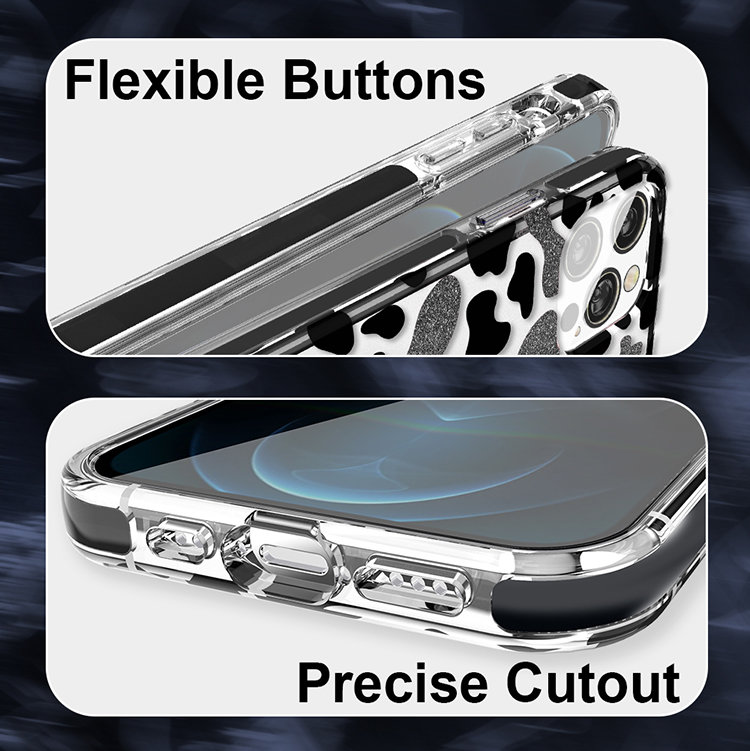 

Чехол PQY Glamour для iPhone 12/12 Pro Cow Kingxbar IP 12/12 Pro Glamour Series-Cow