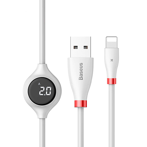 Кабель с дисплеем Baseus Big Eye Digital display Data Cable Белый 