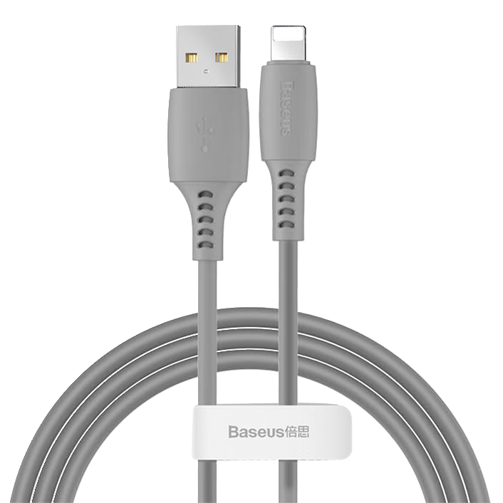 Кабель Baseus Colourful Cable USB - Lightning 2.4A 1.2м Серый 