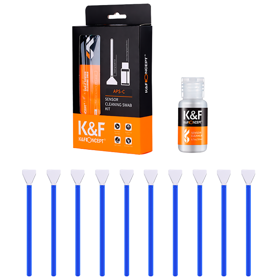 Набор для ухода за матрицей K&amp;F Concept 16mm APS-C Sensor Cleaning Swab Kit 