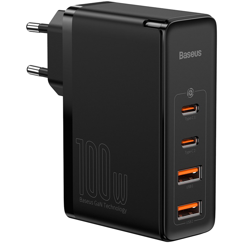 Сетевой адаптер Baseus GaN2 Pro 2C+2U 100W Чёрный 