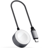 Артикул: 28453. Беспроводная зарядка Satechi USB-C Magnetic Charging Cable для Apple Watch Серая