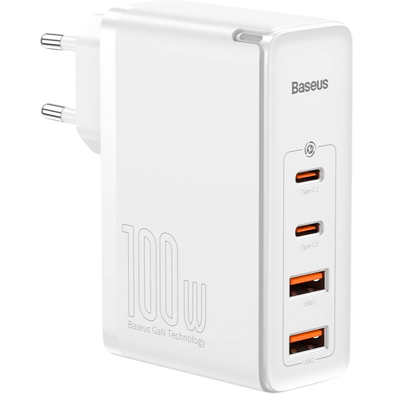 Сетевой адаптер Baseus GaN2 Pro 2C+2U 100W Белый 