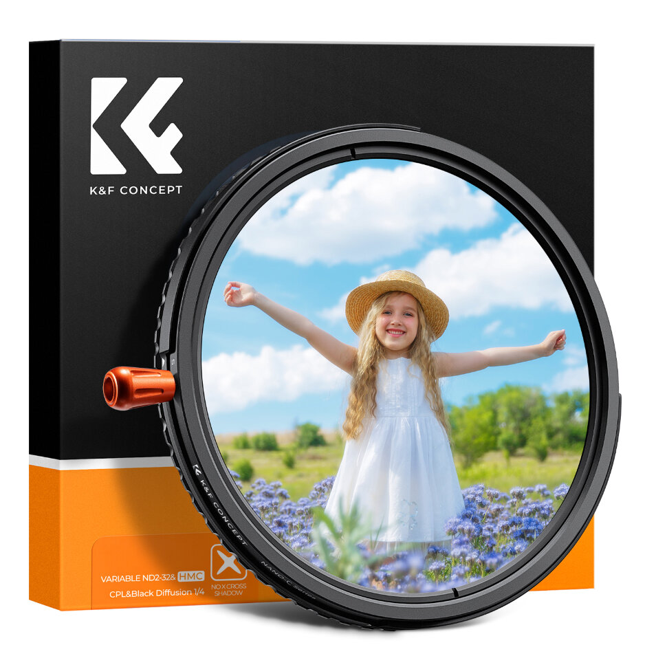 

Светофильтр K&F Concept C-series CPL/ND2-32/Black Diffusion 1/4 62мм KF01.2066