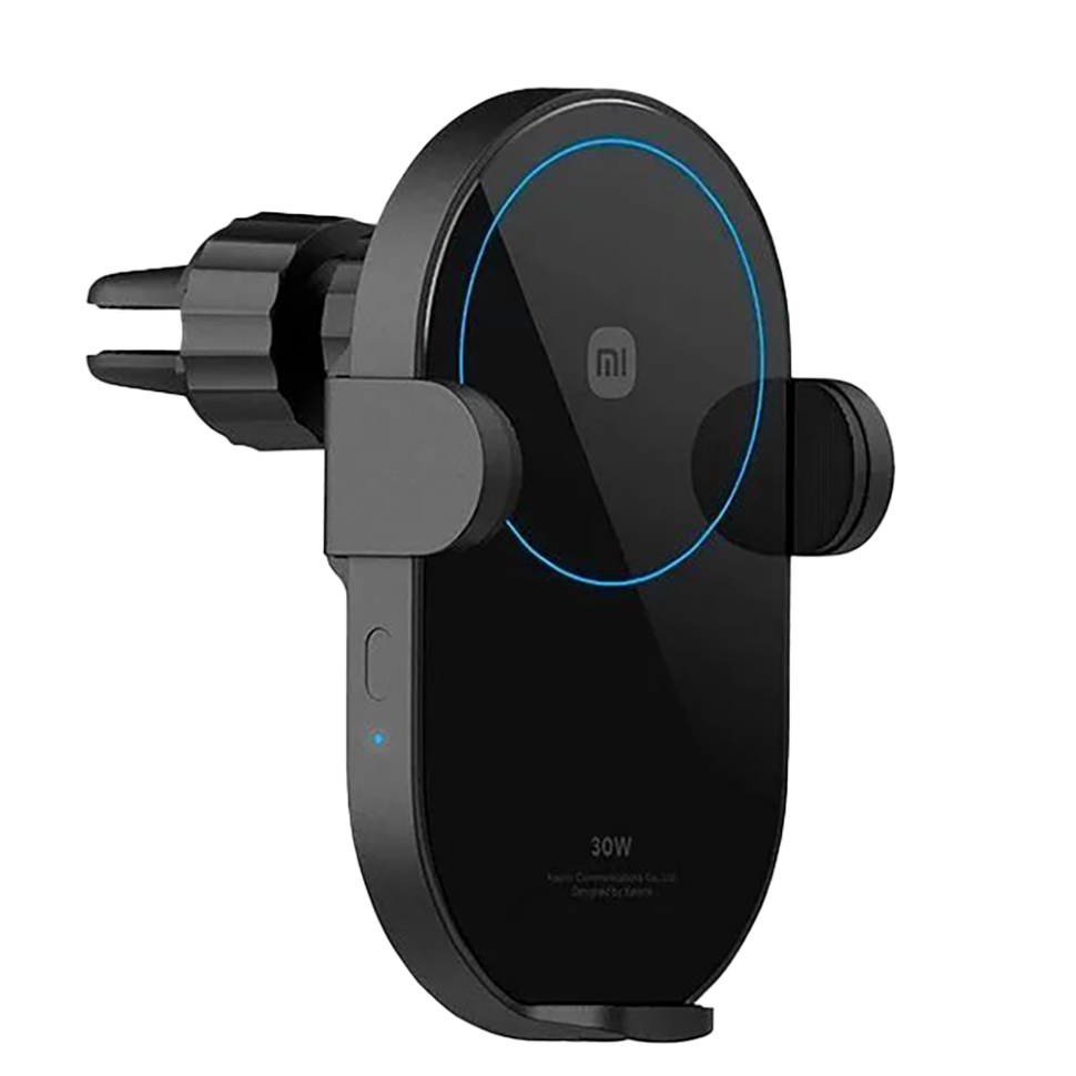 Автодержатель с беспроводной зарядкой Xiaomi Mi Wireless Car Charger 30W Чёрное 