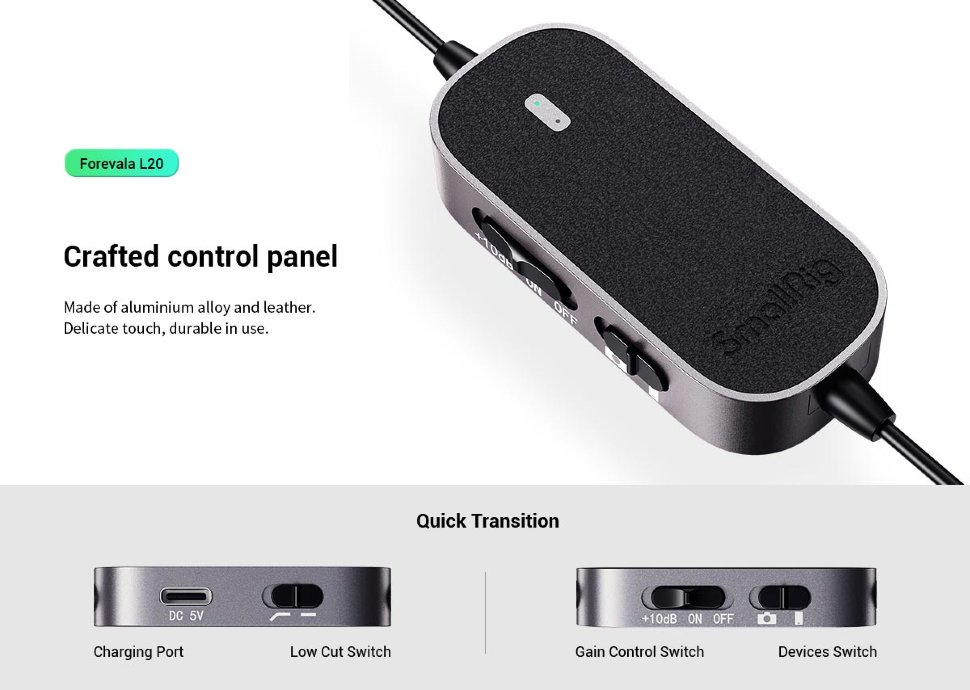 Микрофон петличный SmallRig 3467 Forevala L20