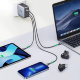 Сетевой адаптер Ugreen CD296 GaN 65W со сменными вилками Серый - Изображение 229157