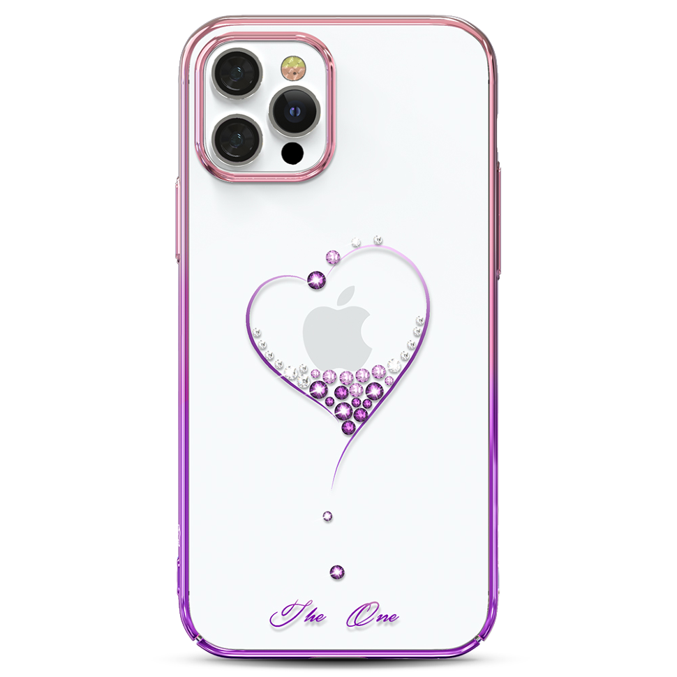 Чехол PQY Wish для iPhone 12/12 Pro Розовый и Фиолетовый 