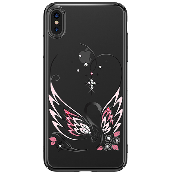 Чехол PQY Swan для iPhone Xs Max Black Frame 