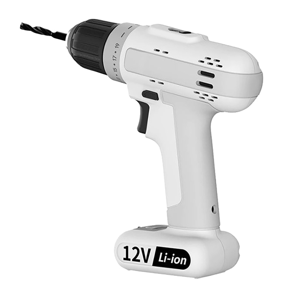 Аккумуляторная ударная дрель-шуруповерт MarsWorker 12V Lithium Impact Drill Белая 