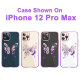 Чехол PQY Butterfly для iPhone 12 Pro Max Розовый/Фиолетовый - Изображение 251913