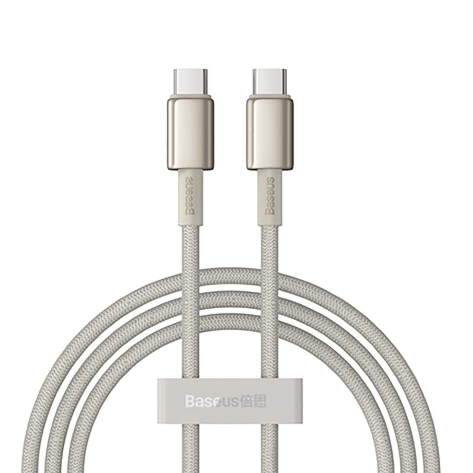 Кабель Baseus Tungsten Gold Type-C 100W 1м Золотой 