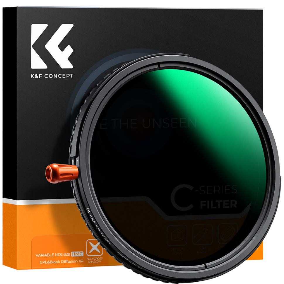 Светофильтр K&amp;F Concept C-series CPL/ND2-32/Black Diffusion 1/4 67мм (Уцененный кат.Б) 