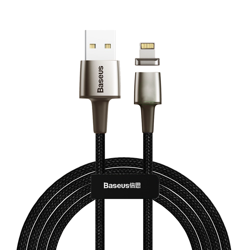 Кабель магнитный Baseus Zinc Magnetic Lightning 2м Чёрный 