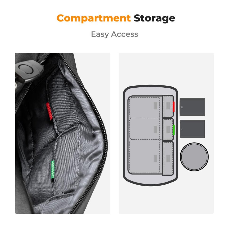 

Сумка K&F Concept Alpha Sling Bag 10L Чёрная KF13.157V1
