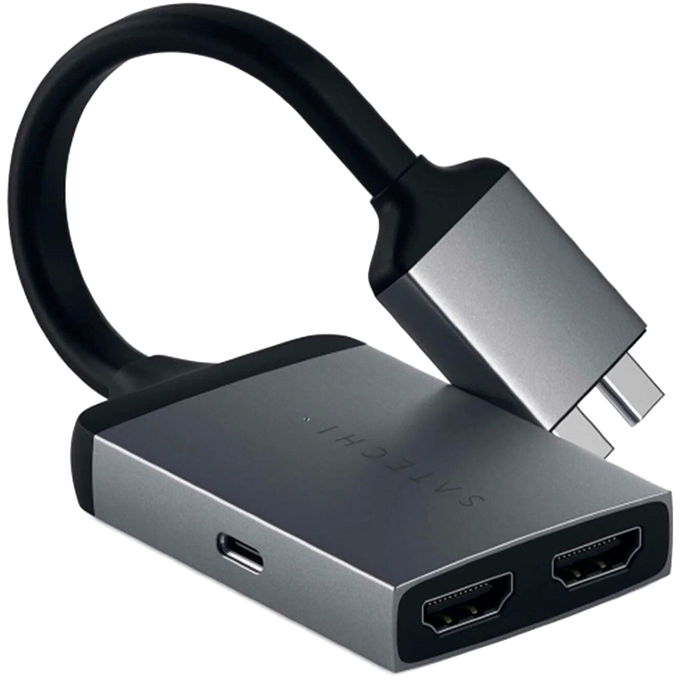 Адаптер Satechi Type-C Dual HDMI для MacBook Серый 