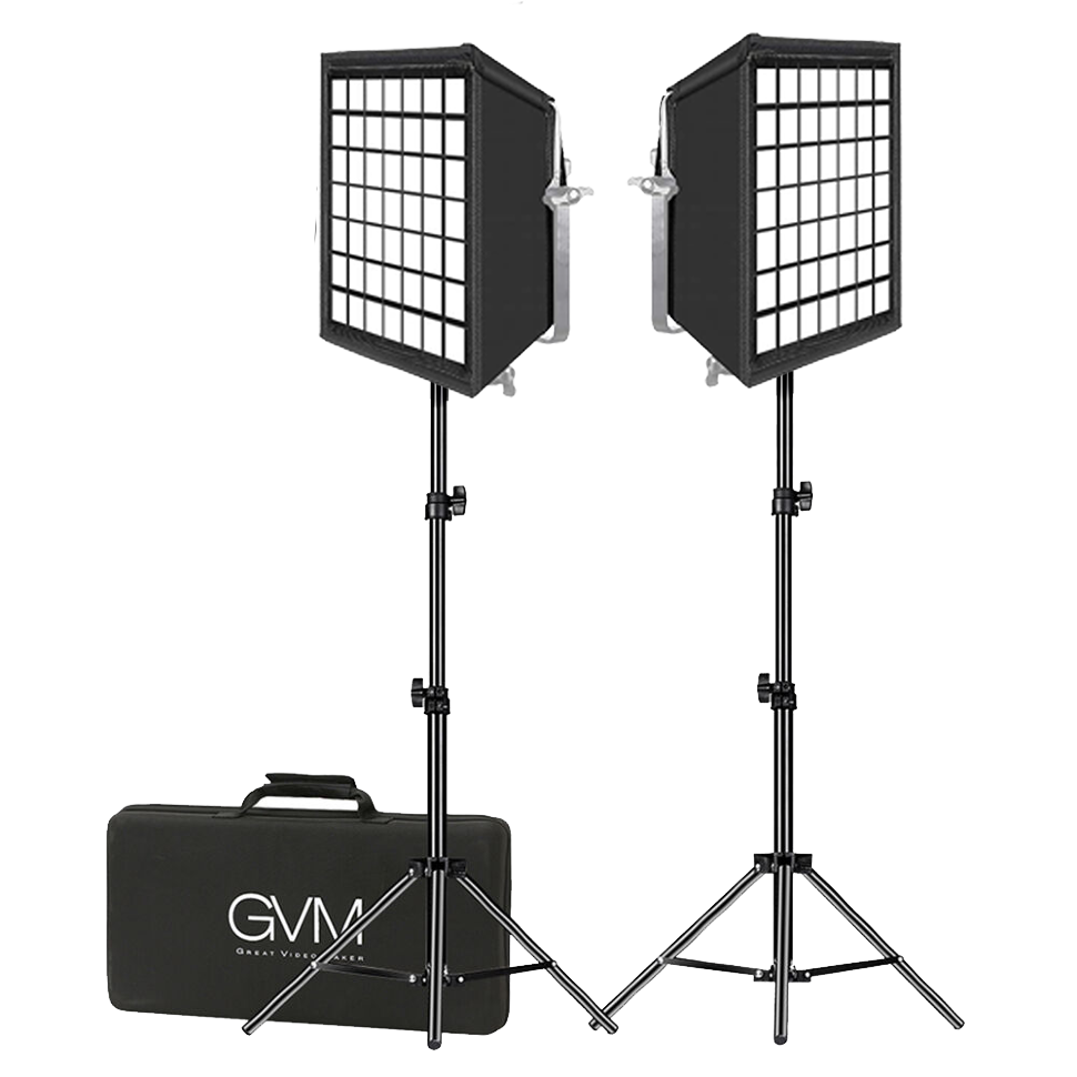 Комплект осветителей GVM 800D-RGB (2шт + софтбоксы) 