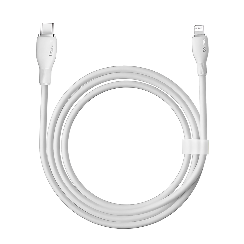 Кабель Baseus Pudding Type-C - Lightning 20W 1.2м Белый 