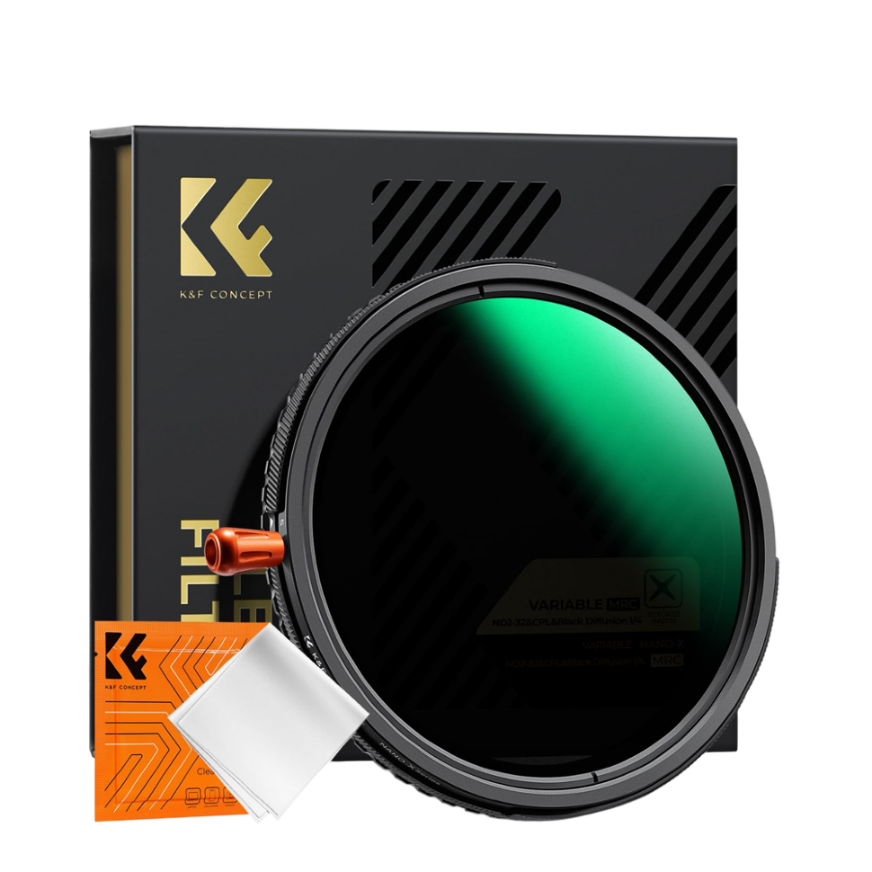Светофильтр K&amp;F Concept Nano-X CPL/ND2-32/Black Diffusion 1/4 37мм 