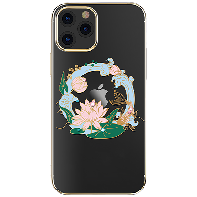 Чехол PQY Wreath для iPhone 12/12 Pro Лотос 