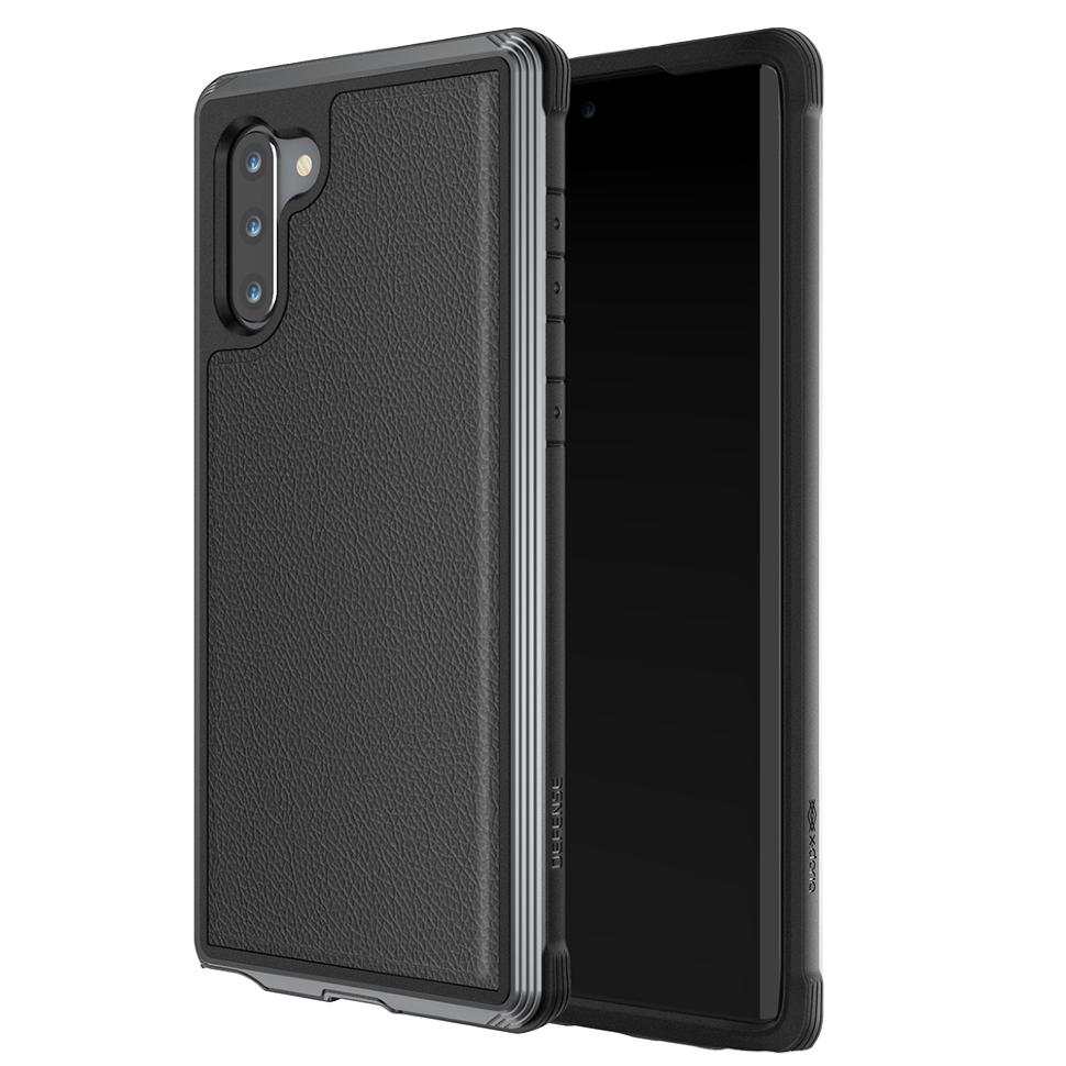 Чехол X-Doria Defense Lux для Samsung Galaxy Note10 Чёрная кожа 