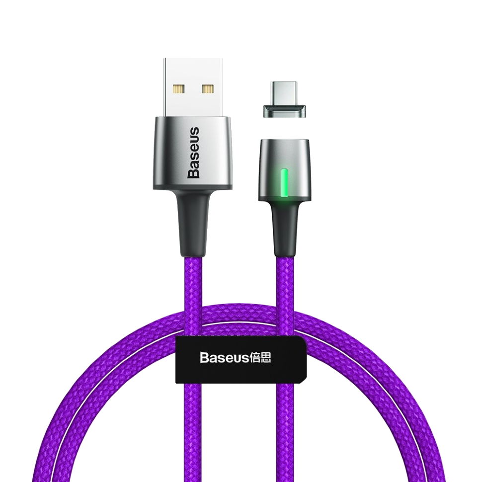 Кабель магнитный Baseus Zinc Magnetic Type-C 1м Фиолетовый 