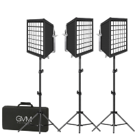 Артикул: 29059. Комплект осветителей GVM 800D-RGB (3шт + софтбоксы)