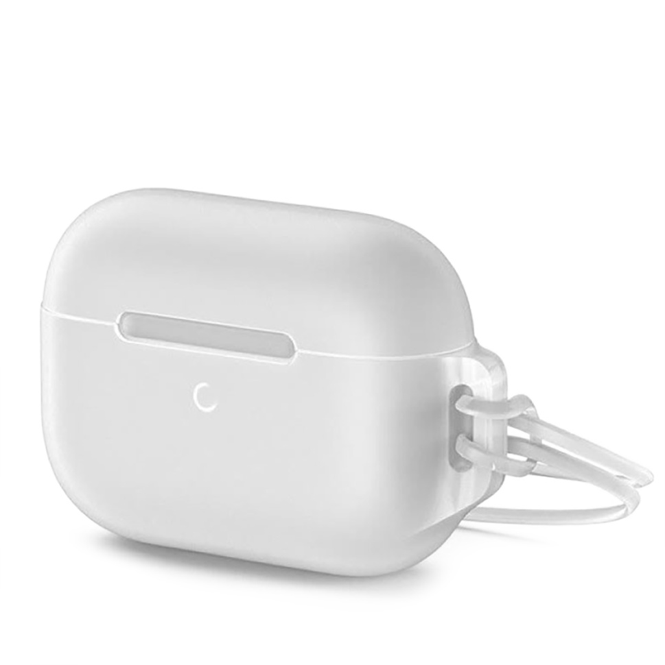 Чехол Baseus Let&#039;s Go Jelly Lanyard для AirPods Pro Белый (с белым ремешком) 