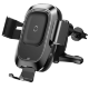 Автодержатель с беспроводной зарядкой Baseus Smart Vehicle Bracket Wireless Charger Чёрный - Изображение 84234