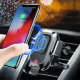 Автодержатель с беспроводной зарядкой Baseus Smart Vehicle Bracket Wireless Charger Чёрный - Изображение 84246