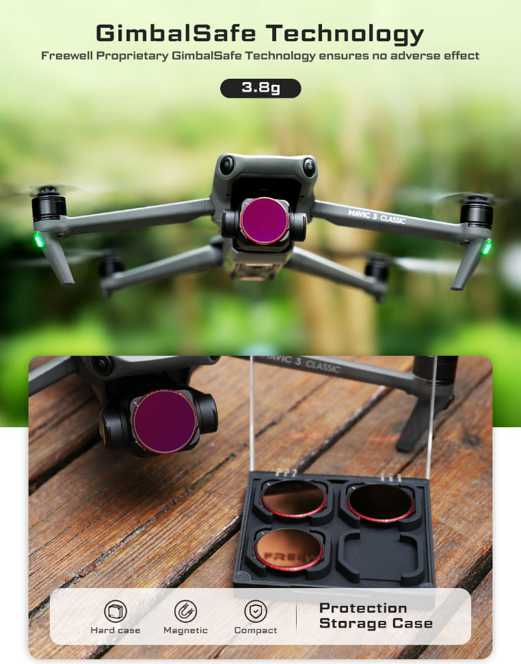 

Комплект светофильтров Freewell Bright Day для DJI Mavic 3 Classic (4шт) FW-M3C-BRG
