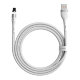 Кабель Baseus Zinc Magnetic USB - Lightning 2.4A 1м Серый+Черный - Изображение 146581